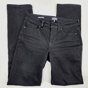 NYDJ Womens Size 8T Marilyn Straight Black Jeans Lift Tuck Technology Denim